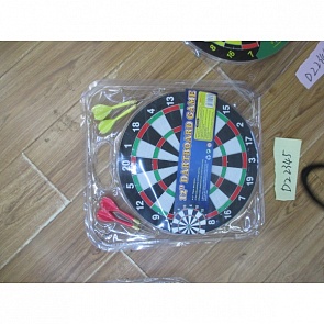 Набор для игры в дартс с 4 дротиками и мишенью, 30 см. (Shantou, D22345sim)